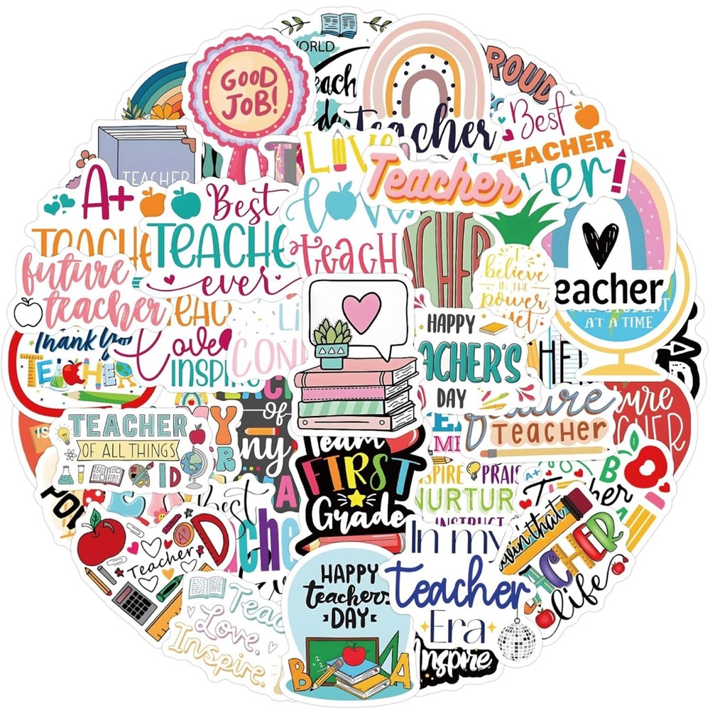 60 Count Teacher Stickers Pack NIP